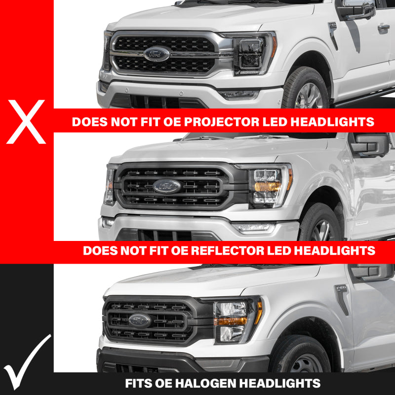 ANZO 21-23 Ford F-150 (w/Factory Halogen) Z-Series Full LED Proj Headlights - Driver Side ONLY ANZO Headlights AXOPROS