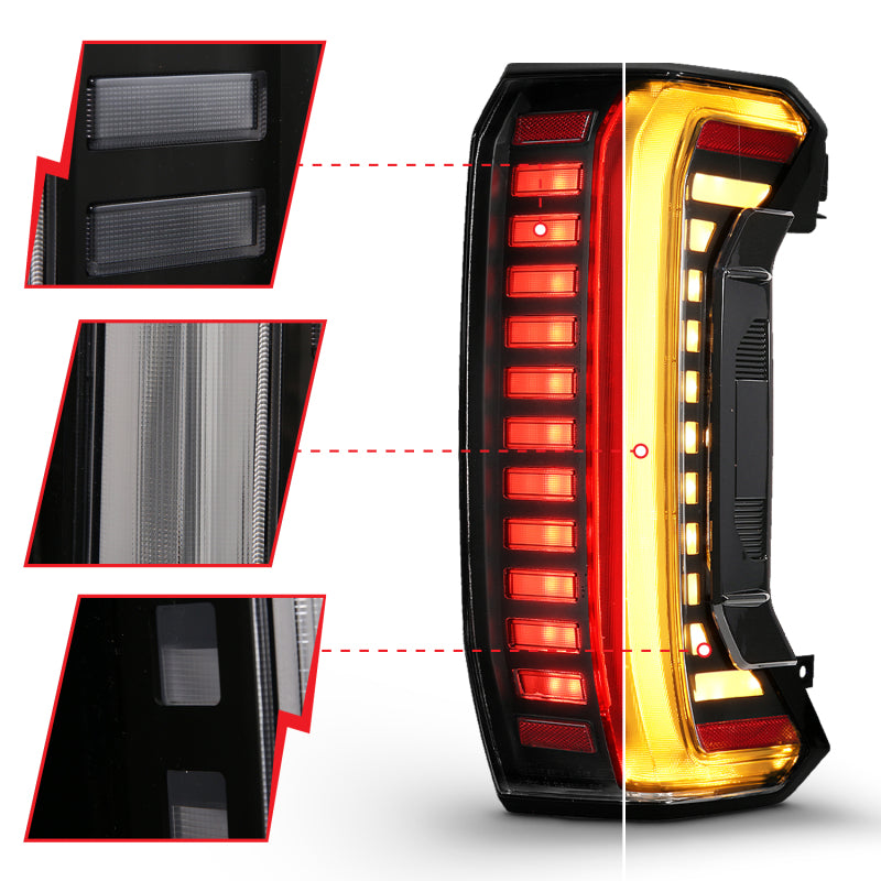 ANZO 22-24 Toyota Tundra (Does Not Fit LED Seq. Models) Z-Series Full LED Tail Lights - Pair ANZO Tail Lights AXOPROS