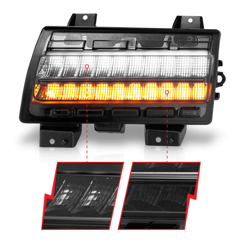 ANZO Wrangler 18-21/Gladiator 20+ LED Side Marker Lights Smoke w Sequential Signal ANZO Sidemarkers & Indicators AXOPROS