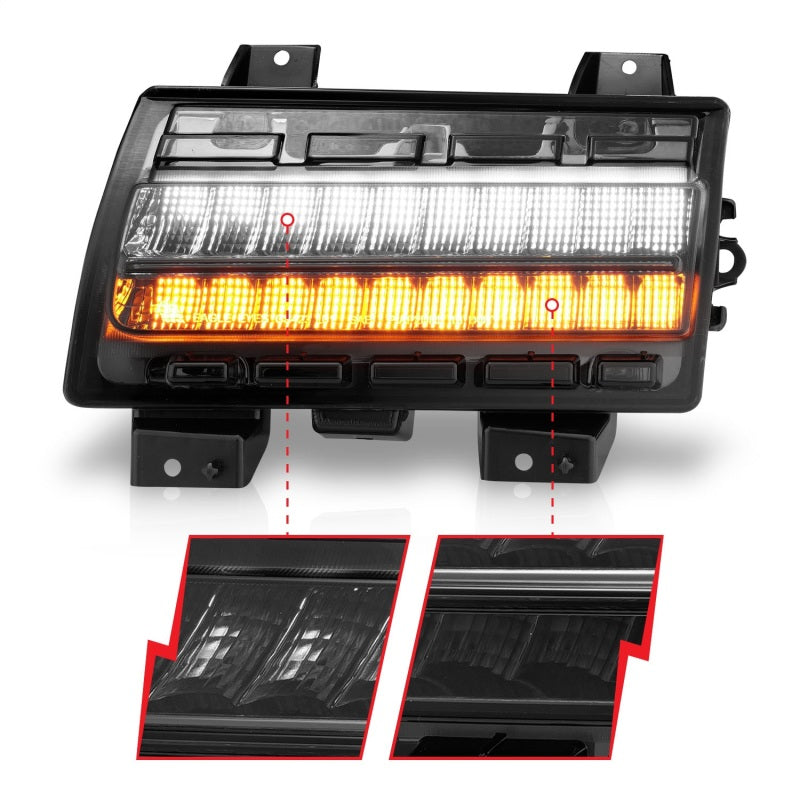 ANZO Wrangler 18-21/Gladiator 20+ LED Side Marker Lights Smoke w Sequential Signal ANZO Sidemarkers & Indicators AXOPROS