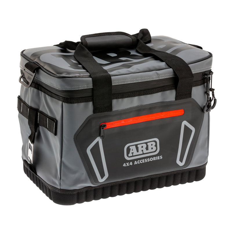 ARB Cooler Bag Charcoal w/ Red Highlights 15in L x 11in W x 9in H Holds 22 Cans ARB Tow Straps AXOPROS