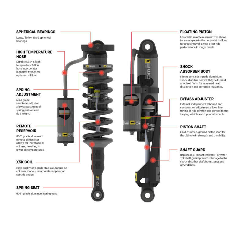 ARB OME Toyota LC Prado 250 Front Left Coilover Old Man Emu Coilovers AXOPROS