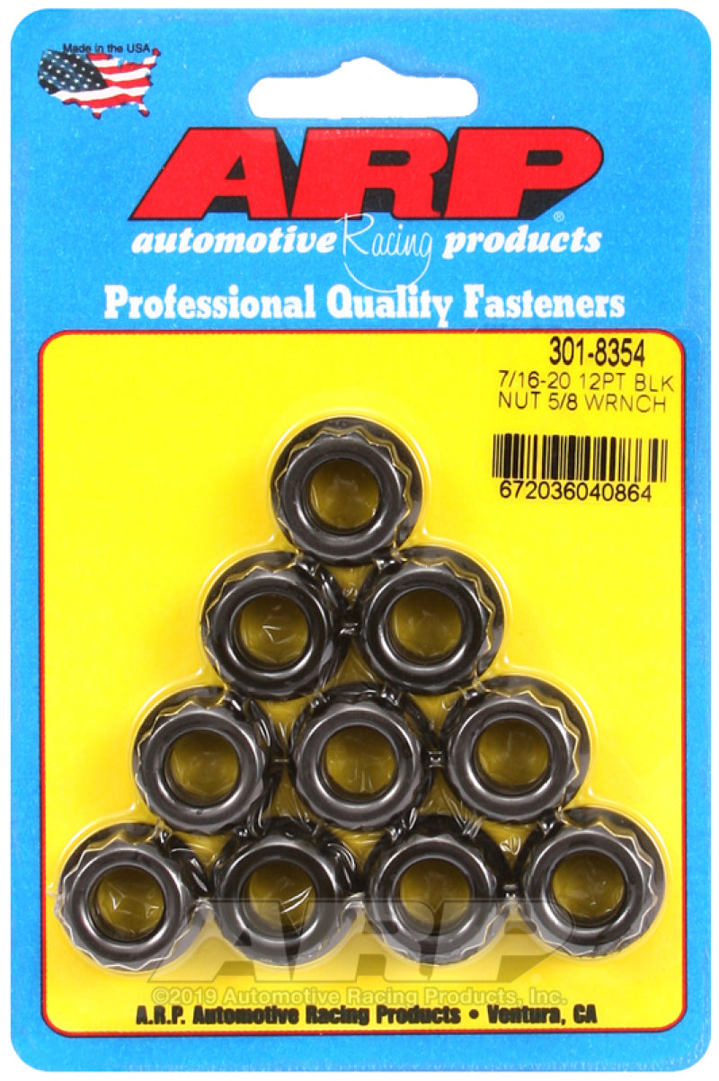 ARP 7/16-20 5/8 Socket 12 pt Nut Kit ARP Hardware Kits - Other AXOPROS