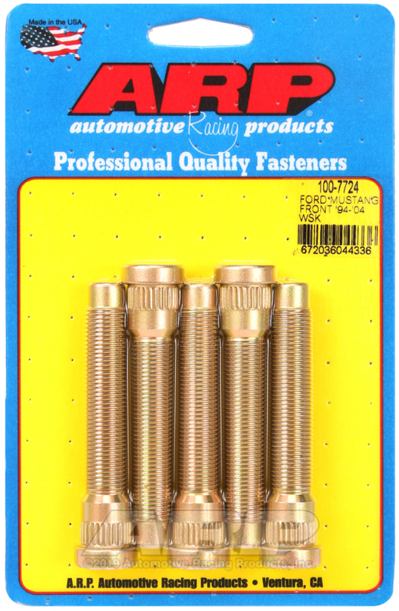 ARP 94-04 Ford Mustang Front Wheel Stud Kit (Set of 5) ARP Wheel Studs  AXOPROS