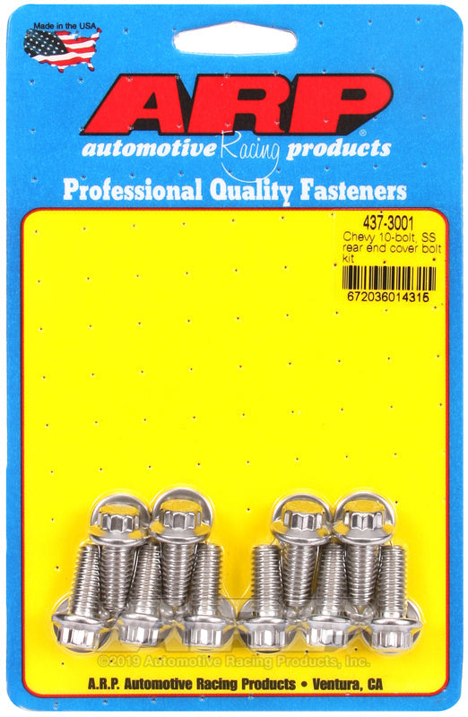 ARP Chevy 10-Bolt SS Rear End Cover Bolt Kit ARP Main Stud & Bolt Kits AXOPROS