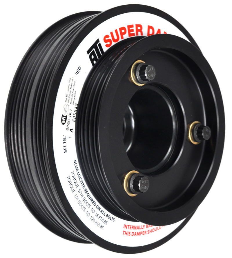 ATI Damper - 5.67in - Alum - (3) 4 Grv - Honda B - OEM Style - Bolt On Ps - 1Pc ATI Crankshaft Dampers AXOPROS