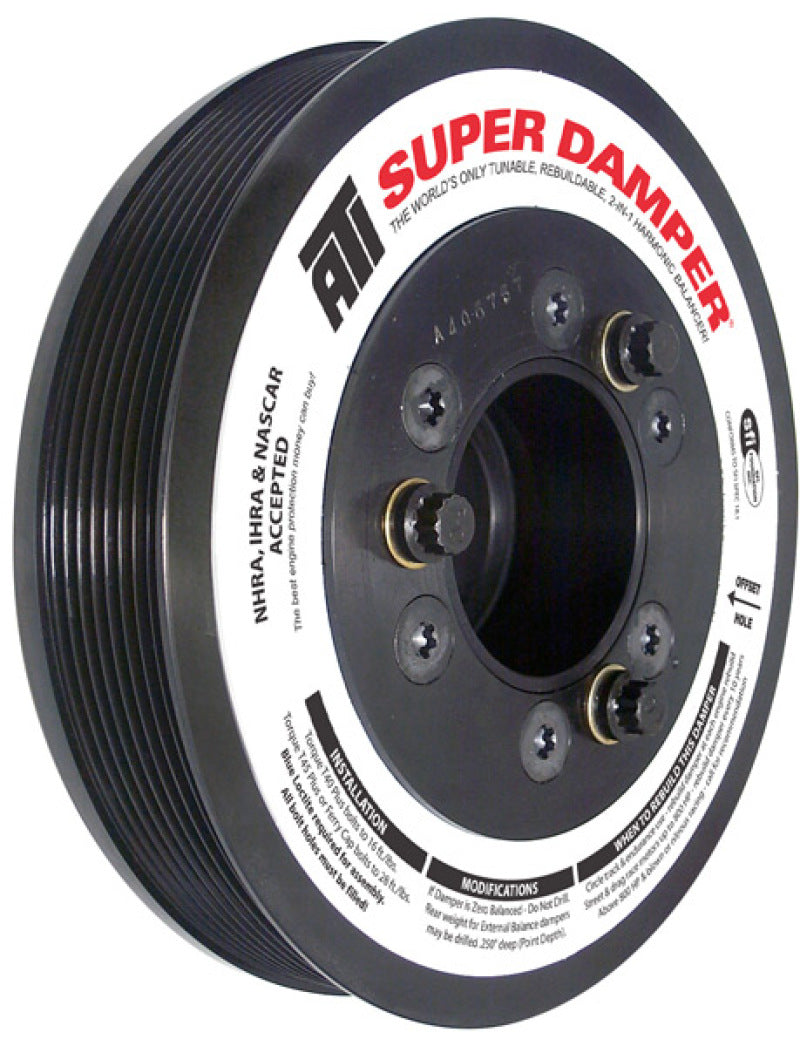 ATI Damper - 7.45in - Steel - 8 Grv - Ford 7.3 - Powerstroke - 99-03 - Ext Bal - 3 Ring - Diesel ATI Crankshaft Dampers AXOPROS
