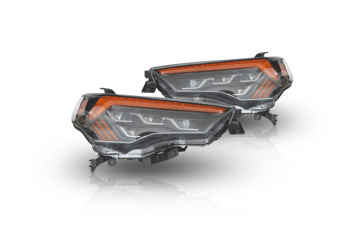 Attica LED Projector Headlight W-Sequential Turn Signal Attica 4x4 Headlight Set  AXOPROS
