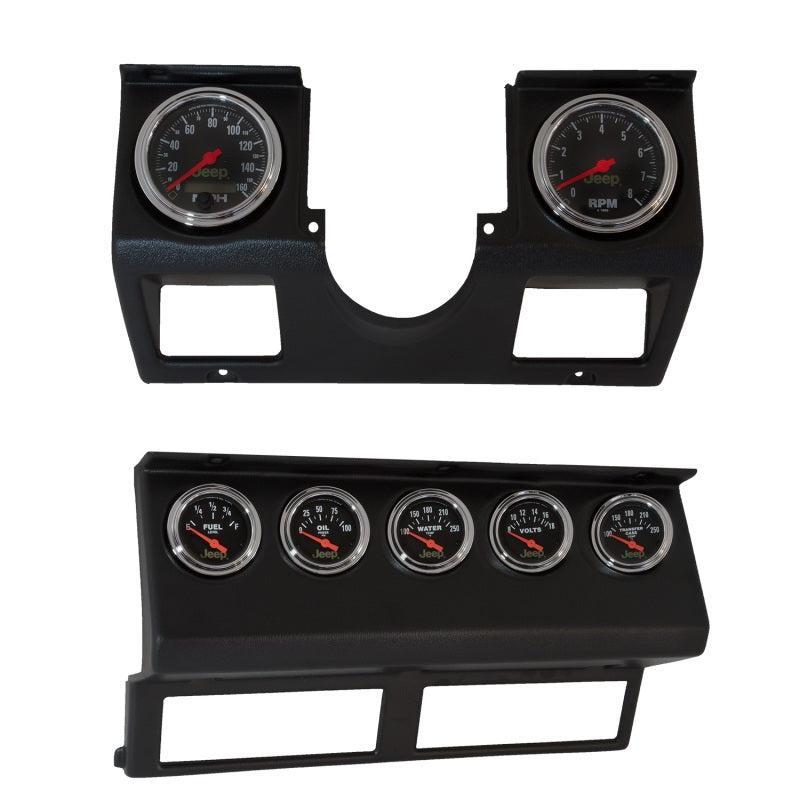 Autometer 87-96 Jeep Wrangler YJ 7pc Direct-Fit Dash Gauge Kit AutoMeter Gauges AXOPROS
