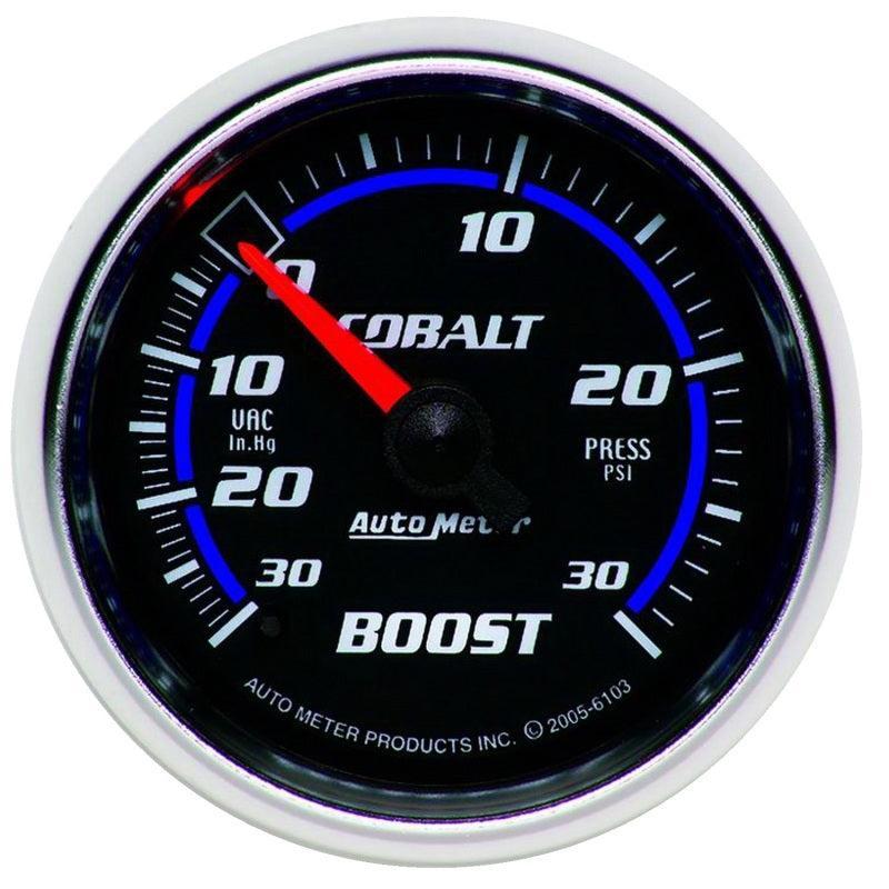 Autometer Cobalt 52mm 30psi mechanical Boost Gauge AutoMeter Gauges AXOPROS