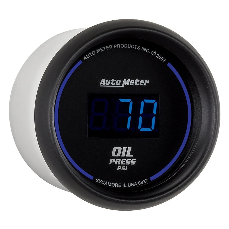 Autometer Cobalt Digital 52.4mm Black 0-100psi Oil Pressure Gauge AutoMeter Gauges AXOPROS