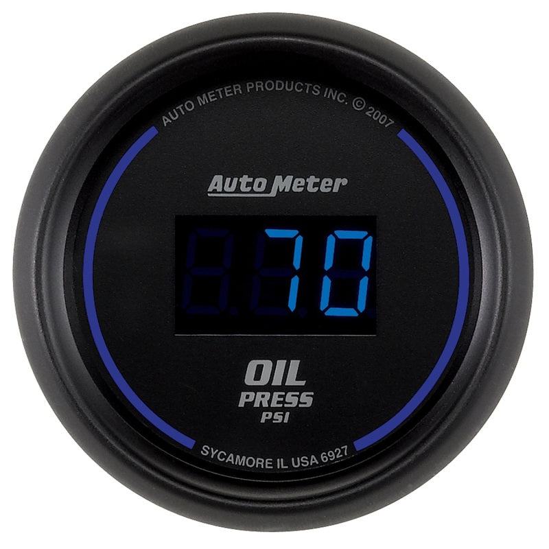 Autometer Cobalt Digital 52.4mm Black 0-100psi Oil Pressure Gauge AutoMeter Gauges AXOPROS
