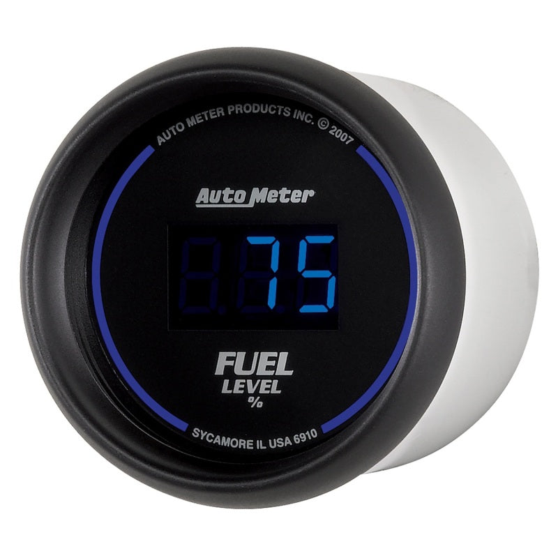 Autometer Cobalt Digital 52.4mm Black Programmable Empty-Full Range Fuel Level Gauge AutoMeter Gauges AXOPROS