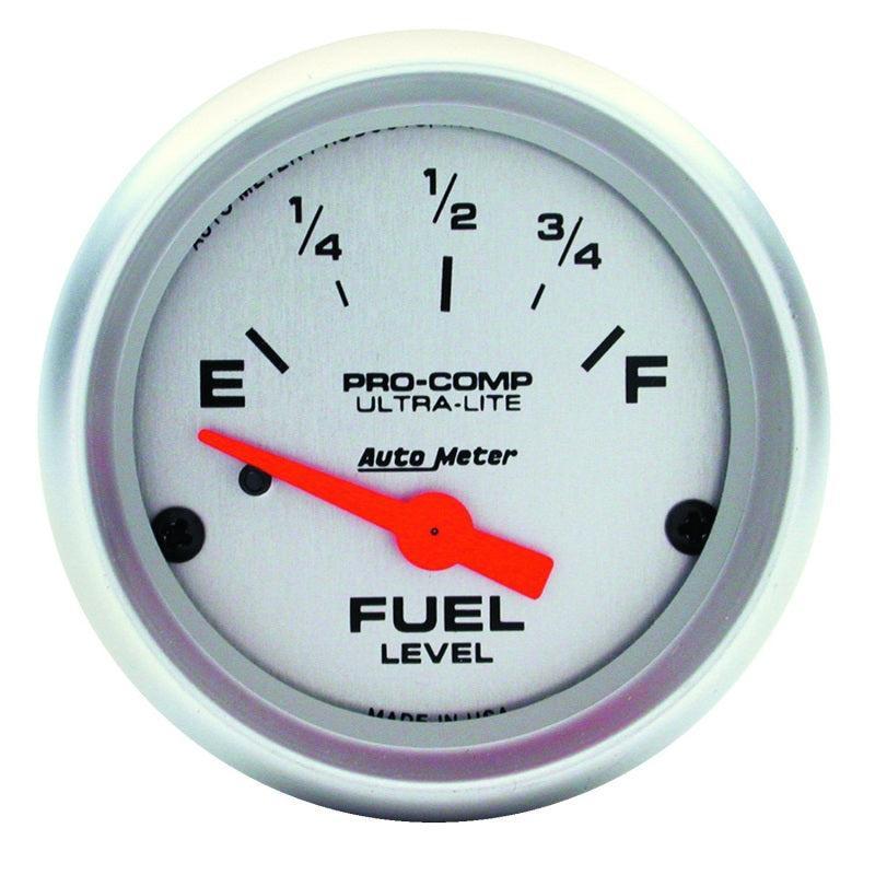 Autometer Ultra-Lite 52mm 73 OHMS Empty/10 OHMS Full Short Sweep Electronic Fuel Level Gauge AutoMeter Gauges AXOPROS