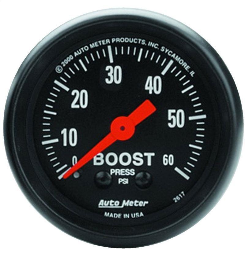 Autometer Z Series 52mm 0-60 PSI Mechanical Boost Gauge AutoMeter Gauges AXOPROS