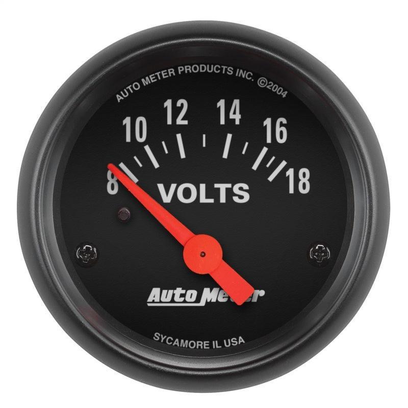 Autometer Z-Series 52mm 8-18 Volts Volmeter Gauge AutoMeter Gauges AXOPROS