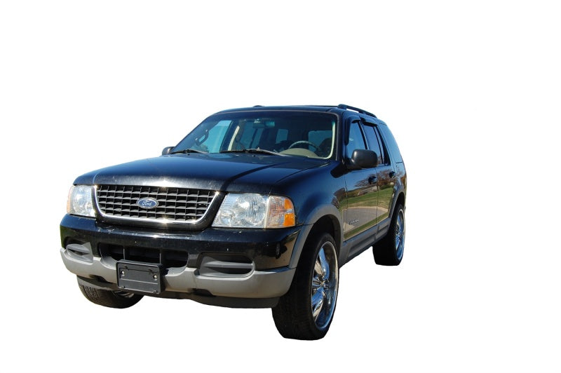 AVS 02-10 Ford Explorer (4 Door) Ventvisor Outside Mount Window Deflectors 4pc - Smoke AVS Wind Deflectors AXOPROS