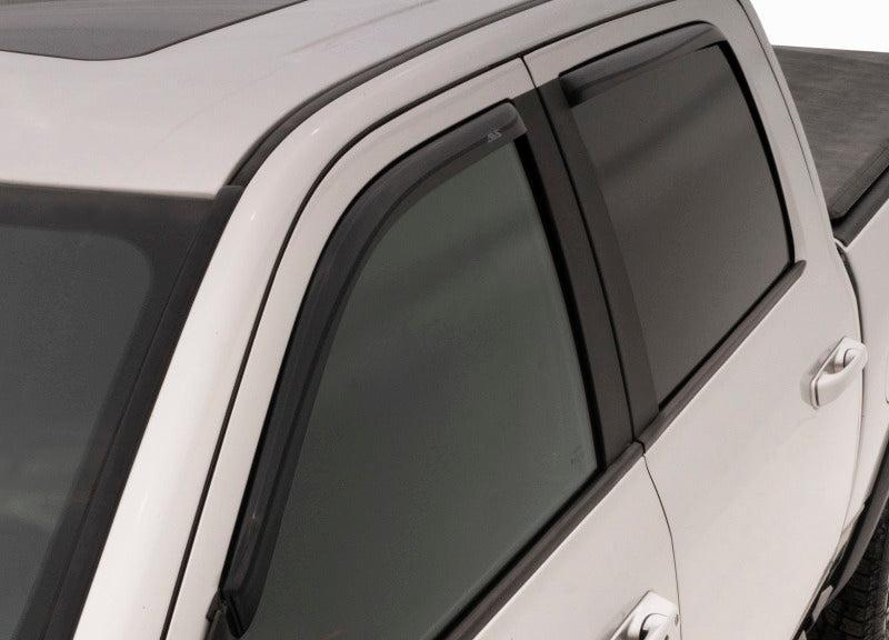 AVS 05-18 Nissan Navara King Cab Ventvisor In-Channel Front & Rear Window Deflectors 4pc - Smoke AVS Wind Deflectors AXOPROS
