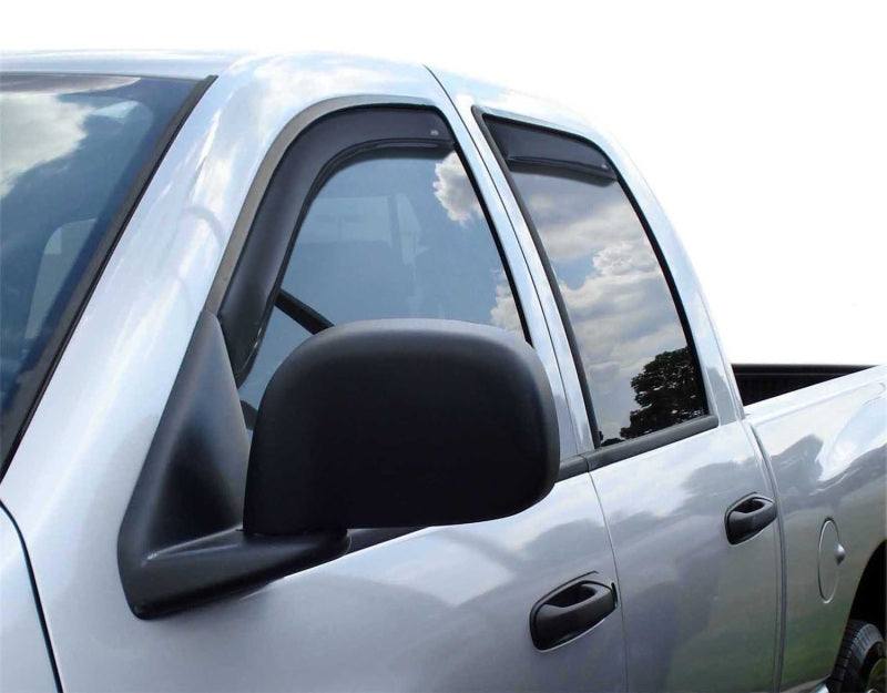 AVS 06-08 Dodge RAM 1500 Mega Cab Ventvisor In-Channel Front & Rear Window Deflectors 4pc - Smoke AVS Wind Deflectors AXOPROS
