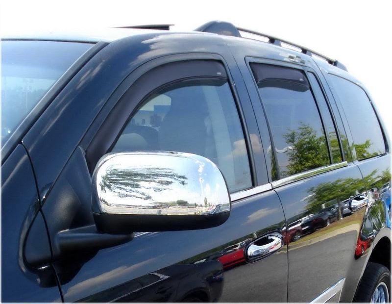 AVS 07-10 Chrysler Aspen Ventvisor In-Channel Front & Rear Window Deflectors 4pc - Smoke AVS Wind Deflectors AXOPROS