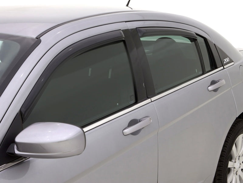AVS 07-10 Chrysler Sebring Ventvisor In-Channel Front & Rear Window Deflectors 4pc - Smoke AVS Wind Deflectors AXOPROS