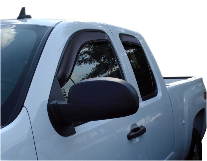 AVS 07-13 Chevy Silverado 1500 Ext. Cab Ventvisor Front & Rear Window Deflectors 4pc - Smoke AVS Wind Deflectors AXOPROS