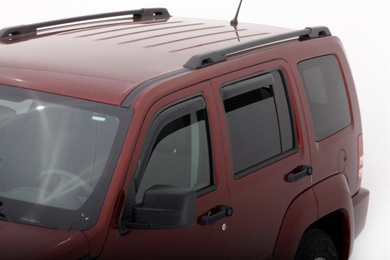 AVS 08-14 Jeep Liberty Ventvisor In-Channel Front & Rear Window Deflectors 4pc - Smoke AVS Wind Deflectors AXOPROS