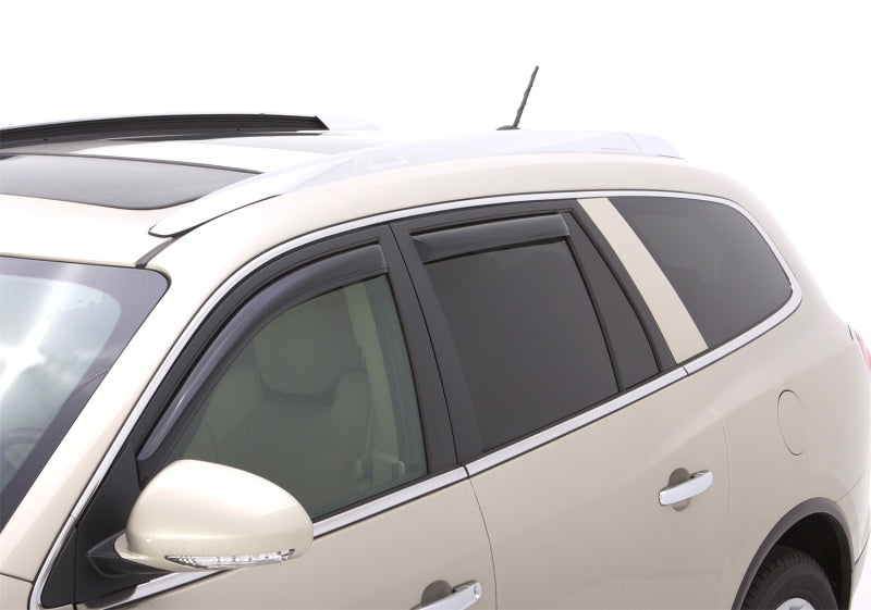 AVS 08-17 Buick Enclave Ventvisor In-Channel Front & Rear Window Deflectors 4pc - Smoke AVS Wind Deflectors AXOPROS