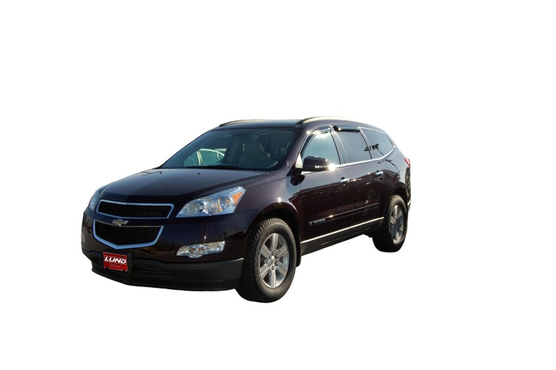 AVS 09-17 Chevy Traverse Ventvisor Outside Mount Window Deflectors 4pc - Smoke AVS Wind Deflectors AXOPROS