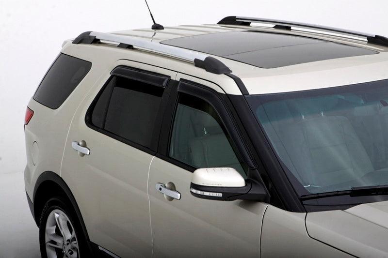 AVS 11-18 Ford Explorer Ventvisor Outside Mount Window Deflectors 4pc - Smoke AVS Wind Deflectors AXOPROS