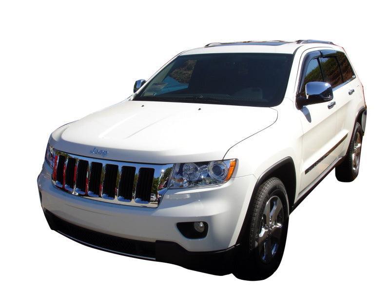 AVS 11-18 Jeep Grand Cherokee Ventvisor Outside Mount Window Deflectors 4pc - Smoke AVS Wind Deflectors AXOPROS