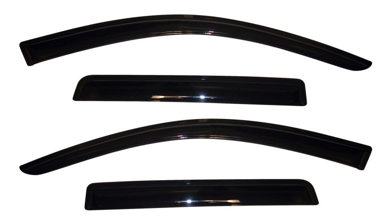 AVS 11-18 Mitsubishi Outlander (Excl. Sport) Ventvisor Outside Mount Window Deflectors 4pc - Smoke AVS Wind Deflectors AXOPROS