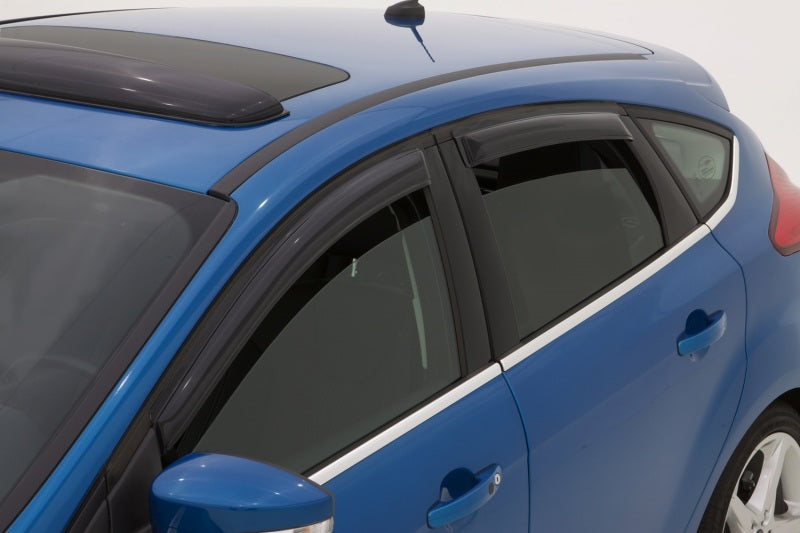 AVS 12-18 Ford Focus Ventvisor Outside Mount Window Deflectors 4pc - Smoke AVS Wind Deflectors AXOPROS