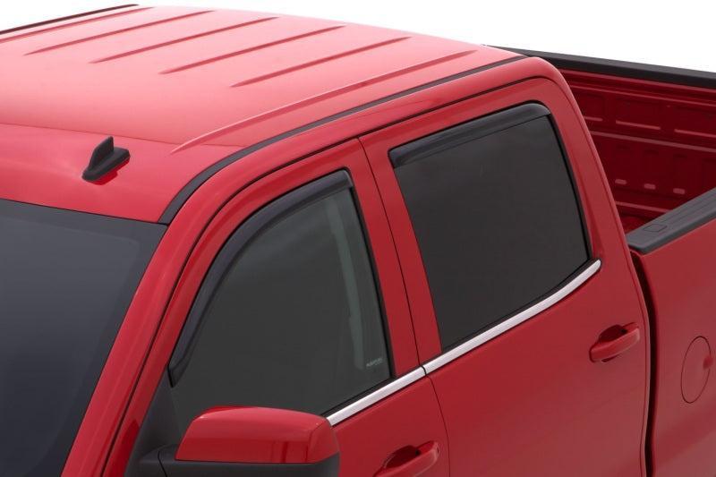 AVS 15-18 Chevy Silverado 2500 Crew Cab Ventvisor Front & Rear Window Deflectors 4pc - Smoke AVS Wind Deflectors AXOPROS