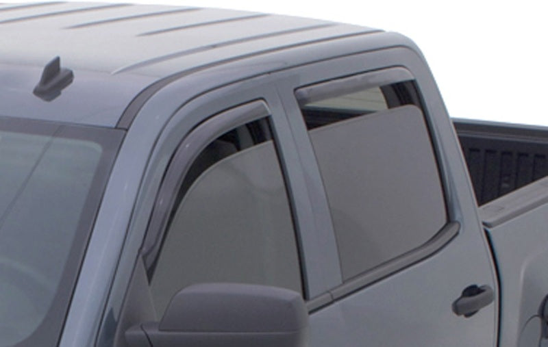 AVS 15-18 Chevy Silverado 2500 Ext. Cab Ventvisor Front & Rear Window Deflectors 4pc - Smoke AVS Wind Deflectors AXOPROS