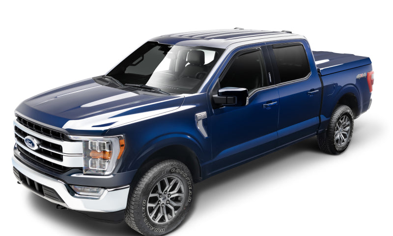 AVS 15-18 Ford F-150 Supercrew Ventvisor In-Channel Front & Rear Window Deflectors 4pc - Smoke AVS Wind Deflectors AXOPROS