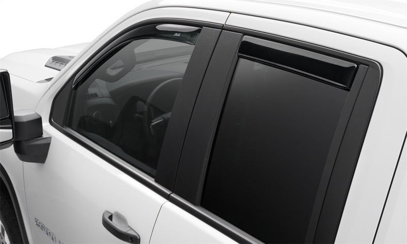 AVS 17-18 Ford F-250 Super Duty Supercrew Ventvisor Front & Rear Window Deflectors 4pc - Smoke AVS Wind Deflectors AXOPROS
