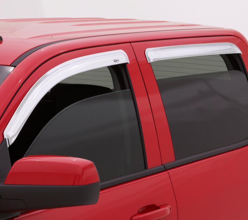 AVS 20-22 Chevrolet Silverado 1500 LTD Ext. Cab/DC F&R Ventvisor Window Deflectors 4pc - Chrome AVS Wind Deflectors AXOPROS