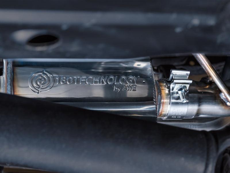 AWE 16-22 Toyota Tacoma 0FG Catback Exhaust w/ BashGuard - Dual Diamond Black Tips AWE Tuning Catback AXOPROS