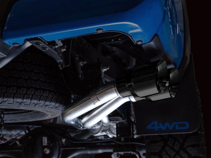 AWE 16-22 Toyota Tacoma 0FG Catback Exhaust w/ BashGuard - Dual Diamond Black Tips AWE Tuning Catback AXOPROS