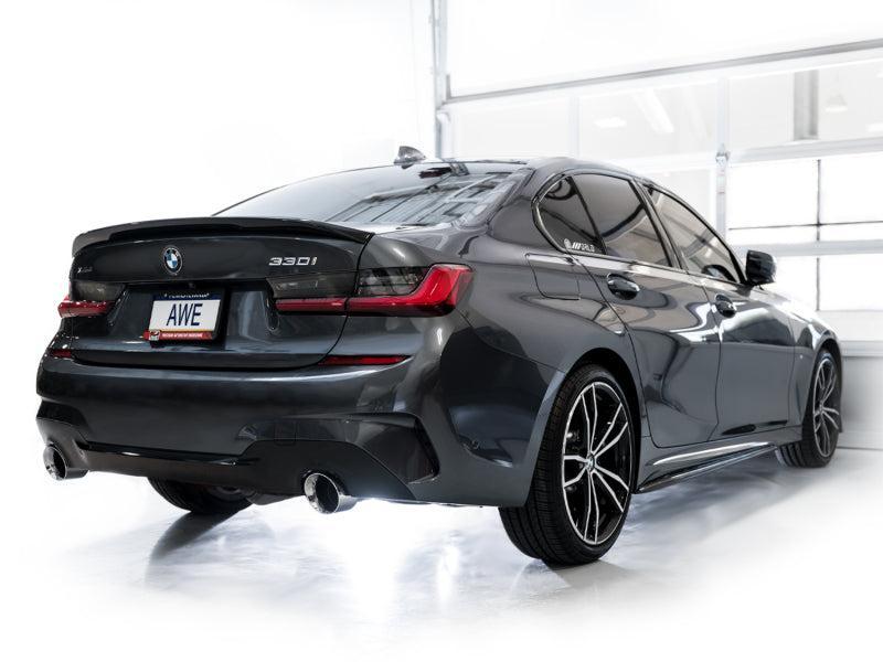 AWE 19-23 BMW 330i / 21-23 BMW 430i Base G2X Track Edition Axle Back Exhaust - Chrome Silver AWE Tuning Axle Back AXOPROS