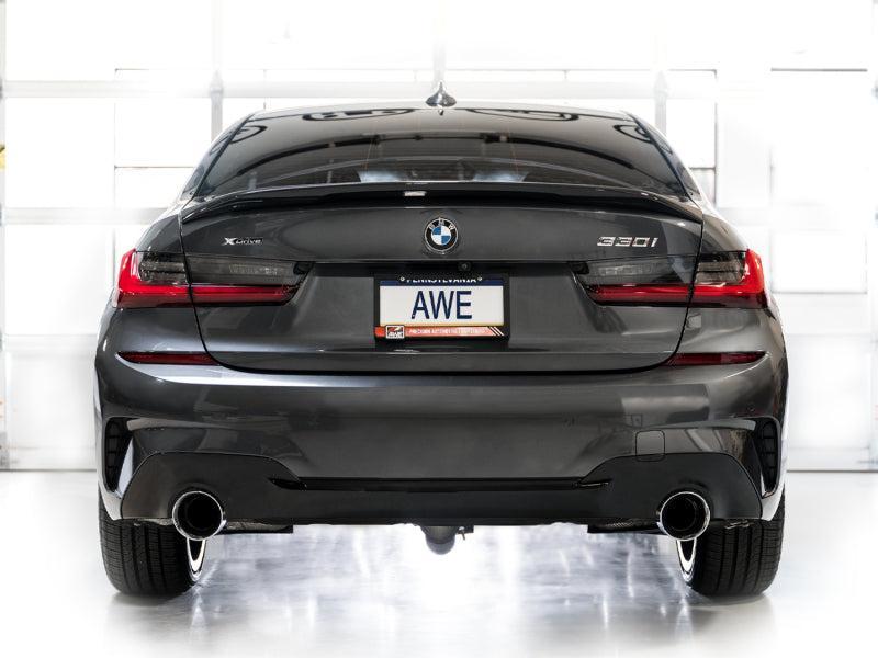 AWE 19-23 BMW 330i / 21-23 BMW 430i Base G2X Track Edition Axle Back Exhaust - Chrome Silver AWE Tuning Axle Back AXOPROS