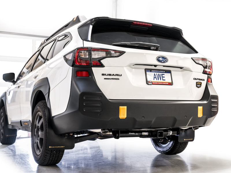 AWE 20-25 Subaru Outback (Wilderness & XT) 0FG Catback Exhaust w/Dual BashGuards AWE Tuning Catback AXOPROS