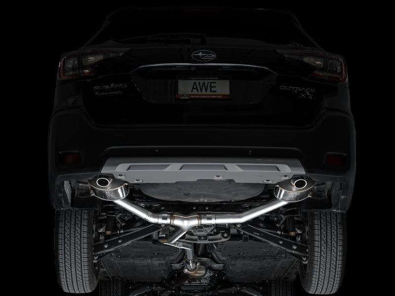 AWE 20-25 Subaru Outback (Wilderness & XT) 0FG Catback Exhaust w/Dual BashGuards AWE Tuning Catback AXOPROS