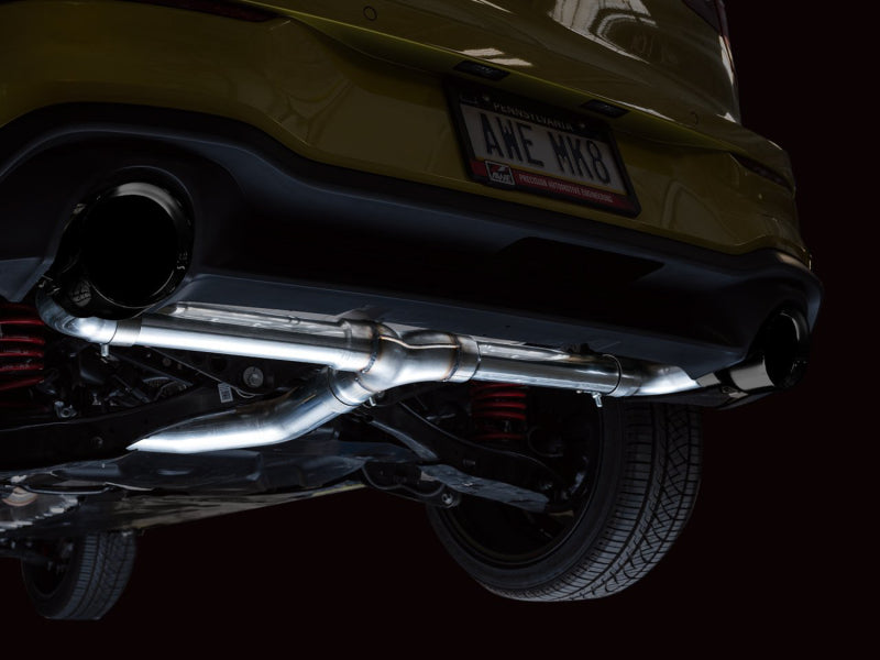 AWE 2022 VW GTI MK8 Track Edition Exhaust - Diamond Black Tips AWE Tuning Catback AXOPROS