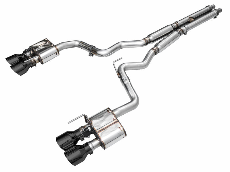 AWE 2024 Ford Mustang Dark Horse S650 RWD SwitchPath Catback Exhaust w/ Quad Diamond Black Tips AWE Tuning Catback AXOPROS
