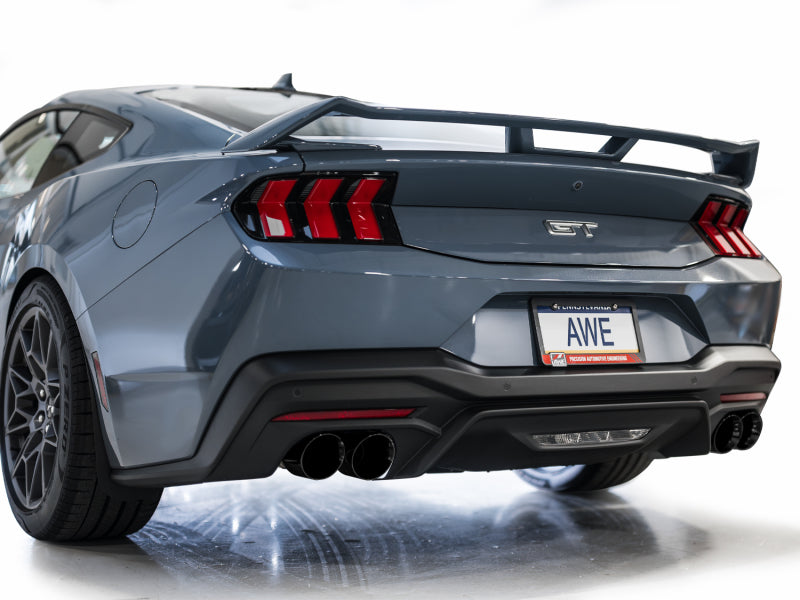AWE 2024 Ford Mustang GT Fastback S650 RWD SwitchPath Catback Exhaust w/ Quad Diamond Black Tips AWE Tuning Catback AXOPROS