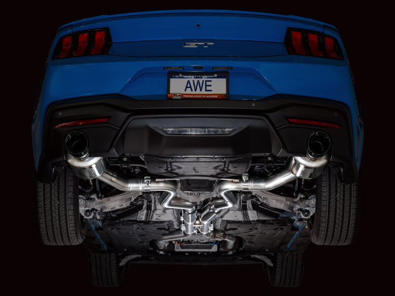AWE 2024 Ford Mustang GT Fastback S650 RWD Touring Catback Exhaust w/ Dual Diamond Black Tips AWE Tuning Catback AXOPROS