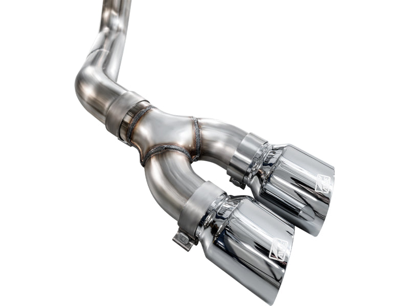 AWE 21-25 Ford F150 (14th Gen Reg Cab) Cat-Back Exhaust - 4.5in Dual Side Exit Chrome Tips AWE Tuning Catback AXOPROS