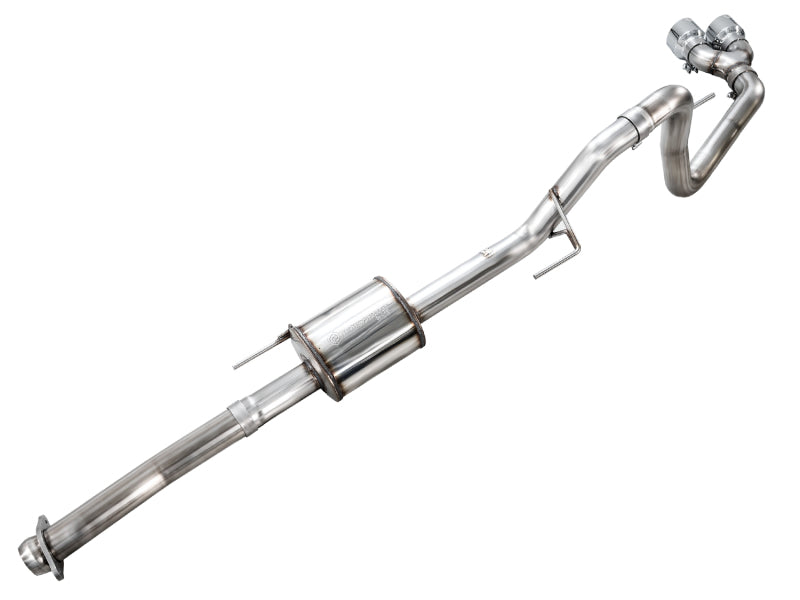 AWE 21-25 Ford F150 (14th Gen Reg Cab) Cat-Back Exhaust - 4.5in Dual Side Exit Chrome Tips AWE Tuning Catback AXOPROS